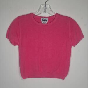 Lilly Pulitzer pink cotton short sleeve sweater - girls 7